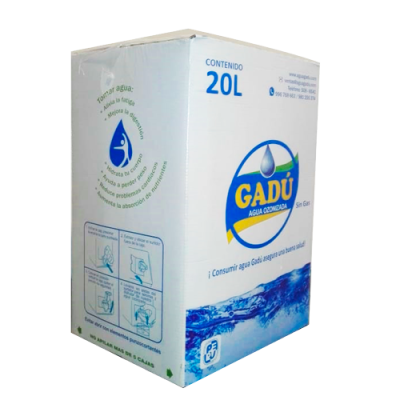 Caja de agua Gadu 20 litros descartable con caño